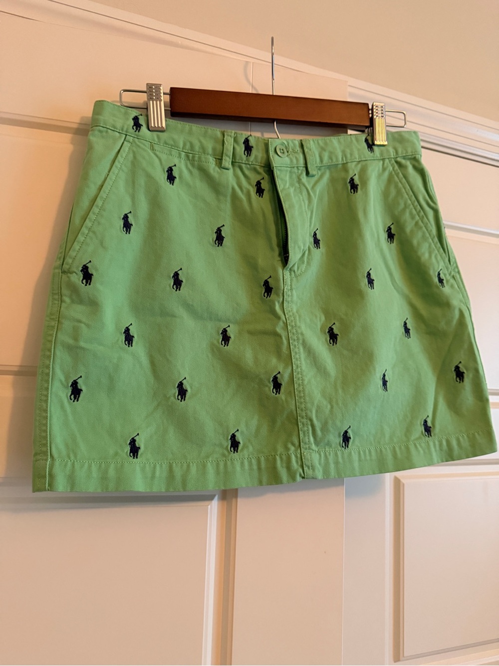 Ralph Lauren Green Embroidered Polo Skirt
